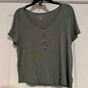 American Eagle Sage Green “Baby Tee”